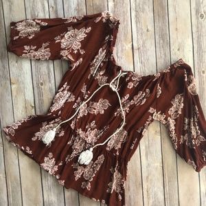 Orange Floral Detailed Top